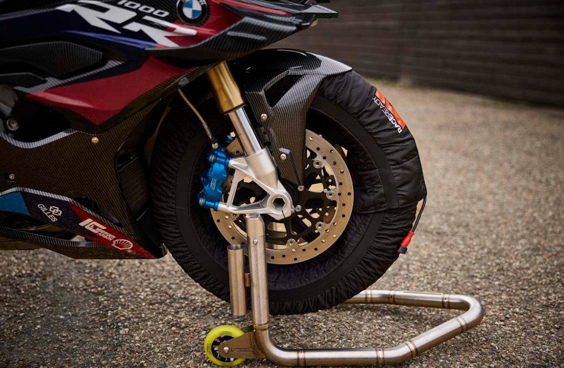 Motorcycle track-day tools and accessories