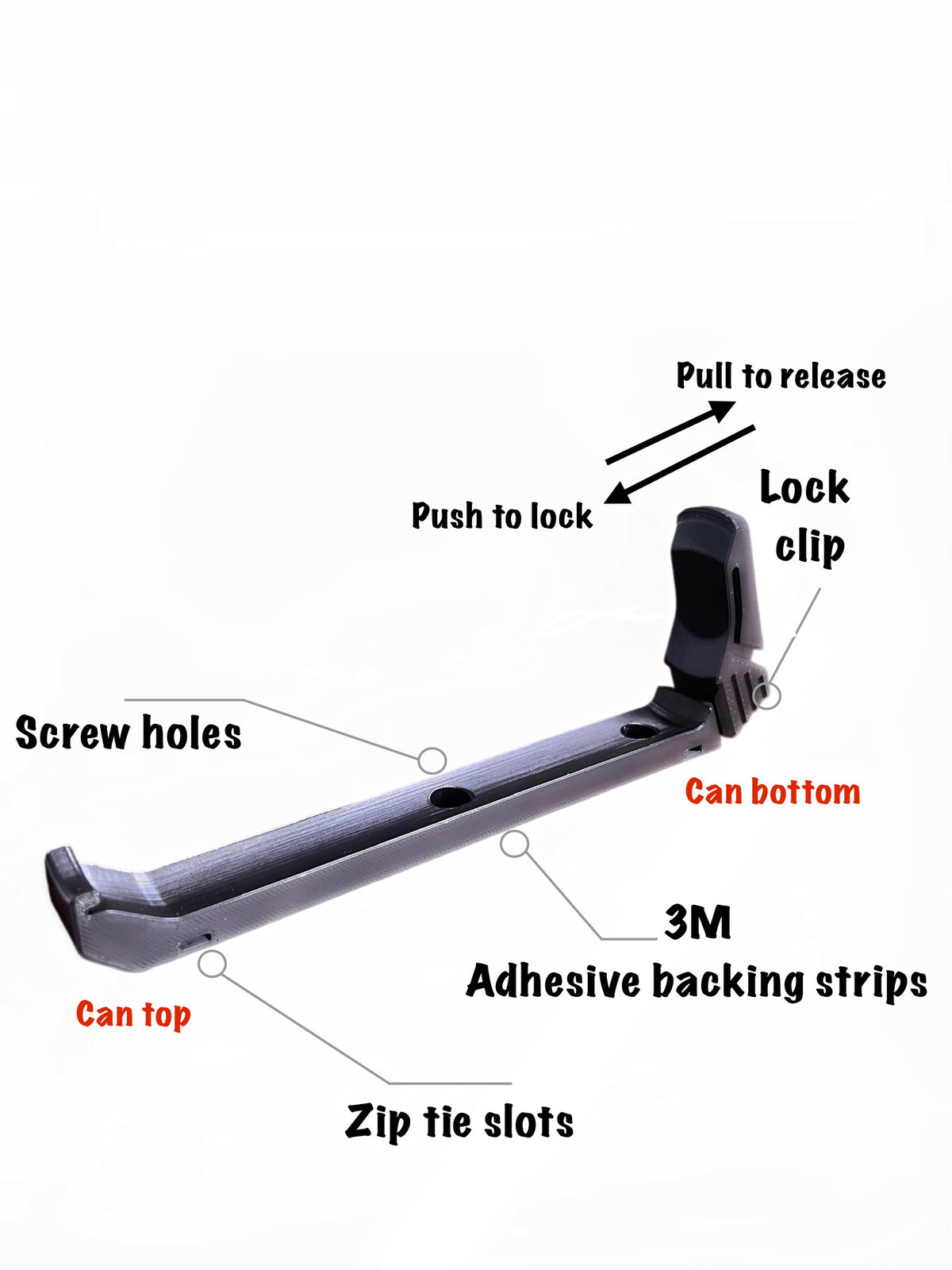 Motorcycle Quick-Release Drinks Can Holder – Twin Pack – product view 3