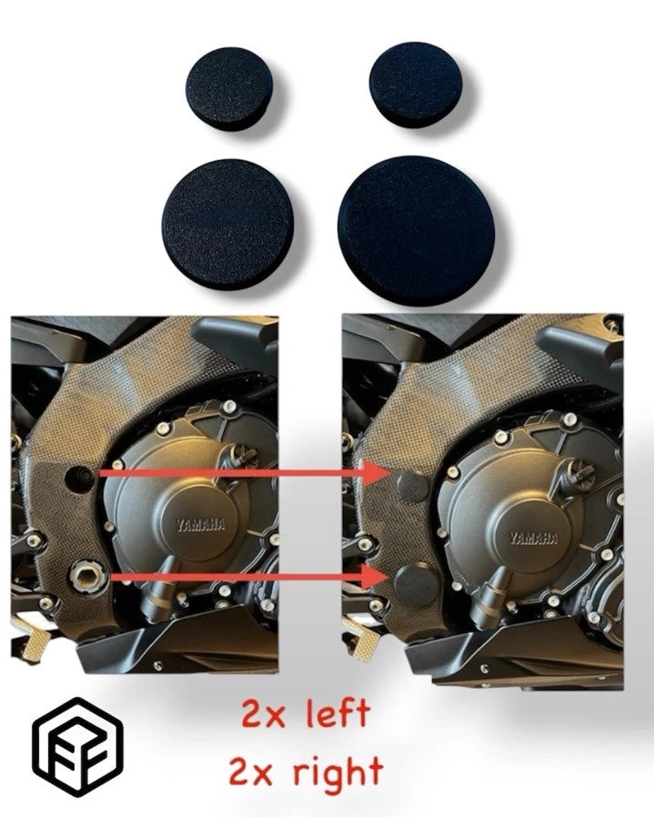 F&F Yamaha R1 R1M 2015-2025 four piece frame plug kit